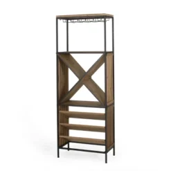Fritsche Modern Industrial 47 Bottle Floor Wine Rack Natural/Black - Christopher Knight Home 11 Fritsche Modern Industrial 47 Bottle Floor Wine Rack Natural/Black - Christopher Knight Home -Furniture Promotion Series GUEST 00a7bfda 4b7f 4964 a6d5 930be6334c50