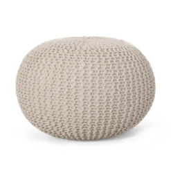 Abena Modern Knitted Cotton Round Pouf - Christopher Knight Home 19 Abena Modern Knitted Cotton Round Pouf - Christopher Knight Home -Furniture Promotion Series GUEST 02cfc11e e1db 4e1b b811 5fb2e79d195e