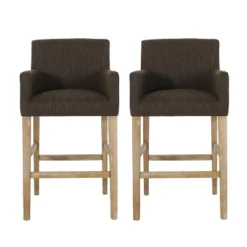 Set Of 2 30.5" Armga Contemporary Fabric Upholstered Wood Counter Height Barstools - Christopher Knight Home -Furniture Promotion Series GUEST 0394d893 ad63 4d60 a0c2 7d378c4ebb59