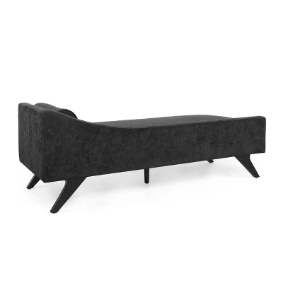 Cagle Mid Century Modern Fabric Chaise Lounge - Christopher Knight Home 2 Cagle Mid Century Modern Fabric Chaise Lounge - Christopher Knight Home - Image 2