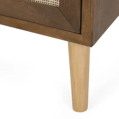 Hulett Contemporary End Table With Storage Walnut/Natural/Antique Gold - Christopher Knight Home -Furniture Promotion Series GUEST 047367a0 88d7 4566 b7c2 898547176795
