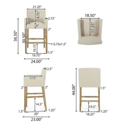 Set Of 2 30.5" Armga Contemporary Fabric Upholstered Wood Counter Height Barstools - Christopher Knight Home -Furniture Promotion Series GUEST 063caac2 dc92 4cdb a595 bca6beed1c6a