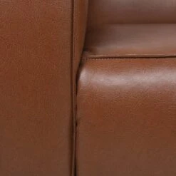 Goyette Contemporary Faux Leather Club Chair Cognac Brown/Dark Walnut - Christopher Knight Home -Furniture Promotion Series GUEST 06551191 74fe 4a9e 8331 da0dd00a489a