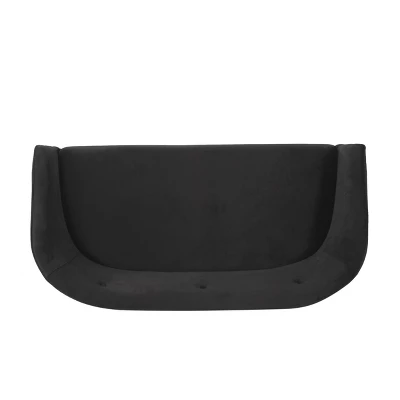 Brayer Modern Glam Tufted Velvet Loveseat - Christopher Knight Home 2 Brayer Modern Glam Tufted Velvet Loveseat - Christopher Knight Home - Image 2