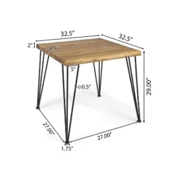 32" Maverick Square Industrial Dining Table Teak - Christopher Knight Home -Furniture Promotion Series GUEST 0ae04e35 1ff5 4382 8387 3db45f633dbc