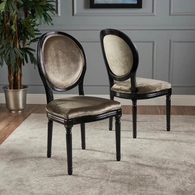 Set Of 2 Camille New Velvet Dining Chair - Christopher Knight Home 1 Set Of 2 Camille New Velvet Dining Chair - Christopher Knight Home