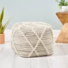 Borton Contemporary Pouf Gray - Christopher Knight Home