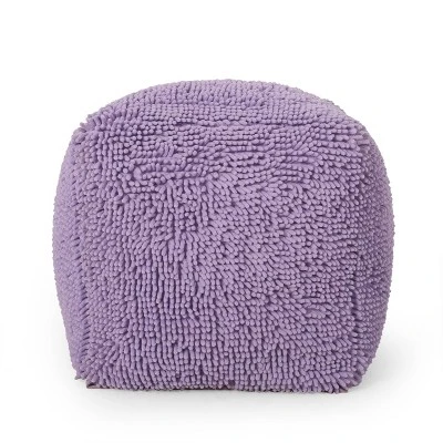 Moloney Modern Microfiber Chenille Cube Pouf - Christopher Knight Home 6 Moloney Modern Microfiber Chenille Cube Pouf - Christopher Knight Home - Image 6