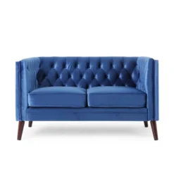 Holasek Contemporary Velvet Upholstered Tufted Loveseat - Christopher Knight Home -Furniture Promotion Series GUEST 0fa40d94 84d9 4bde a98e c3ca1be2435e