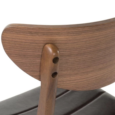 5pc Anise Dining Set Natural Walnut/Dark Brown - Christopher Knight Home 2 5pc Anise Dining Set Natural Walnut/Dark Brown - Christopher Knight Home - Image 2