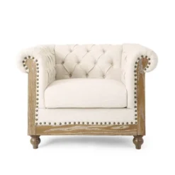 Voll Chesterfield Tufted Fabric Club Chair With Nailhead Trim - Christopher Knight Home -Furniture Promotion Series GUEST 109183e6 5e85 45e4 a6ed d10d56c04507