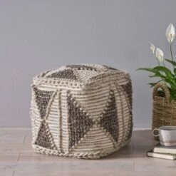 Tamsin Boho Handcrafted Cube Pouf Gray/Ivory - Christopher Knight Home 9 Tamsin Boho Handcrafted Cube Pouf Gray/Ivory - Christopher Knight Home -Furniture Promotion Series GUEST 1101c98e 4d31 4c4f b788 0d5f2398df6c