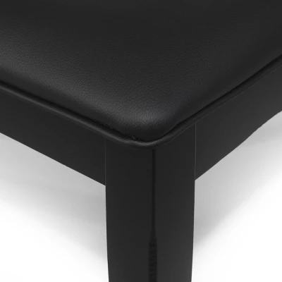 2pk Fairgreens Farmhouse Upholstered Wood Dining Chairs Black - Christopher Knight Home 8 2pk Fairgreens Farmhouse Upholstered Wood Dining Chairs Black - Christopher Knight Home - Image 8