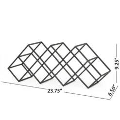 Mcclellan Modern Industrial 7 Bottle Tabletop Wine Rack Black - Christopher Knight Home -Furniture Promotion Series GUEST 114a9b17 34e7 43b0 bcd5 1b390b898e73