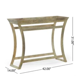 Meagher Rustic Handcrafted Mango Wood Console Table Natural - Christopher Knight Home -Furniture Promotion Series GUEST 11a441b5 7583 4513 919b f6b7a4827d4a