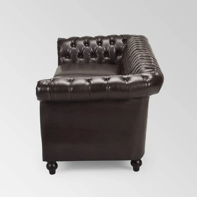 Parksley Tufted Chesterfield Sofa - Christopher Knight Home 3 Parksley Tufted Chesterfield Sofa - Christopher Knight Home - Image 3
