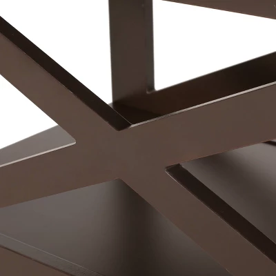 Vernon Contemporary 2 Shelf Side Table Dark Walnut - Christopher Knight Home 6 Vernon Contemporary 2 Shelf Side Table Dark Walnut - Christopher Knight Home - Image 6