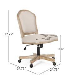 Scilley French Country Upholstered Swivel Office Chair - Christopher Knight Home -Furniture Promotion Series GUEST 161d10ae f7a3 4b75 9747 01d22a75f85a