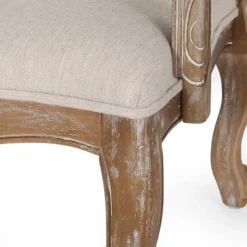 Set Of 2 Andrea French Country Wood And Cane Upholstered Dining Armchairs - Christopher Knight Home -Furniture Promotion Series GUEST 185b987e bdfc 43af 912d 00bd90a5c8a3