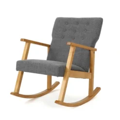 Harvey Mid-Century Modern Fabric Rocking Chair - Christopher Knight Home -Furniture Promotion Series GUEST 18bce363 869c 4dd6 bf45 7ef8548f171a