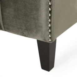 Weymouth Contemporary Channel Stitch Velvet Settee Gray - Christopher Knight Home -Furniture Promotion Series GUEST 18ec1689 58ca 43ca 9df3 7aba16c488c6