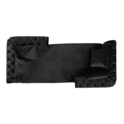 Houck Modern Glam Tufted Velvet Tete-A-Tete Chaise Lounge With Accent Pillows - Christopher Knight Home -Furniture Promotion Series GUEST 19624b09 57fc 4fa0 a25b cb35e628c34b