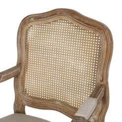 Set Of 2 Andrea French Country Wood And Cane Upholstered Dining Armchairs - Christopher Knight Home -Furniture Promotion Series GUEST 1cdd068d 0632 4253 8687 ee8f06032159