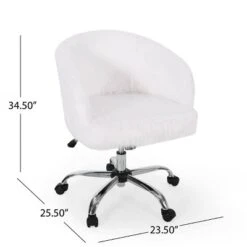 Syosset Modern Glam Swivel Office Chair White/Silver - Christopher Knight Home 18 Syosset Modern Glam Swivel Office Chair White/Silver - Christopher Knight Home -Furniture Promotion Series GUEST 1cf47943 d760 42a0 abc0 21d05776f5ca