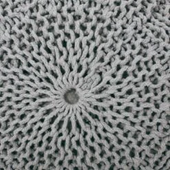 Hershel Modern Knitted Cotton Round Pouf - Christopher Knight Home -Furniture Promotion Series GUEST 1defaf00 7bad 4164 a7ce f0829b9e3a16