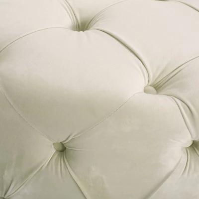 Orla Modern Glam Round Ottoman - Christopher Knight Home 2 Orla Modern Glam Round Ottoman - Christopher Knight Home - Image 2
