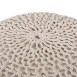 Abena Modern Knitted Cotton Round Pouf - Christopher Knight Home 15 Abena Modern Knitted Cotton Round Pouf - Christopher Knight Home -Furniture Promotion Series GUEST 1f495b64 5783 4af8 81d9 6a600485d159