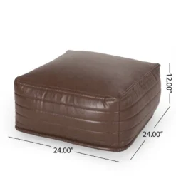 Baddow Contemporary Faux Leather Channel Stitch Rectangular Pouf - Christopher Knight Home 12 Baddow Contemporary Faux Leather Channel Stitch Rectangular Pouf - Christopher Knight Home -Furniture Promotion Series GUEST 1f9aa5e1 b32a 4e8d 8ea2 75ff616a5e24