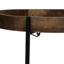 Tift Handcrafted Modern Industrial Mango Wood Folding Tray Top Side Table Natural/Black - Christopher Knight Home -Furniture Promotion Series GUEST 1fe806d5 5648 451e a602 06fd8997dfee