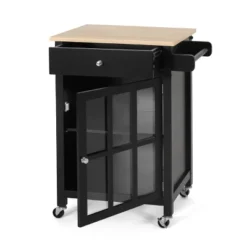 Maynard Contemporary Glass Paneled Kitchen Cart Natural/Black - Christopher Knight Home 13 Maynard Contemporary Glass Paneled Kitchen Cart Natural/Black - Christopher Knight Home -Furniture Promotion Series GUEST 207cd4cb 56e9 4e0d a6a8 bf9b52fbb960