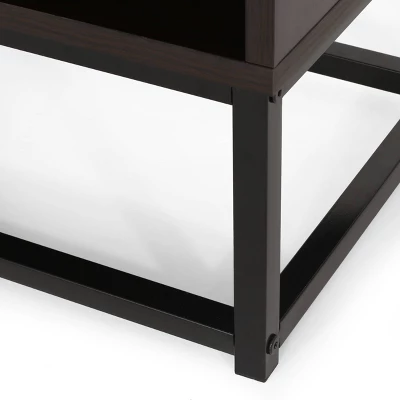 65" Bucy Modern Industrial 6 Shelf V Bookcase Dark Gray/Black - Christopher Knight Home 3 65" Bucy Modern Industrial 6 Shelf V Bookcase Dark Gray/Black - Christopher Knight Home - Image 3