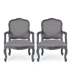 Set Of 2 Andrea French Country Wood Upholstered Dining Armchairs - Christopher Knight Home 28 Set Of 2 Andrea French Country Wood Upholstered Dining Armchairs - Christopher Knight Home -Furniture Promotion Series GUEST 248240de c6a5 459f 8bd4 afe246285b49