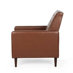 Mervynn Mid-Century Modern Button Tufted Recliner Cognac Brown/Dark Espresso - Christopher Knight Home -Furniture Promotion Series GUEST 24e8c7f6 6d02 47b7 a9d5 9f175cee1b3e