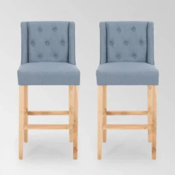 Set Of 2 Lansglen Button Tufted Wingback Barstools - Christopher Knight Home -Furniture Promotion Series GUEST 2cc4d115 438d 4753 b4b9 c5abd9ec3907