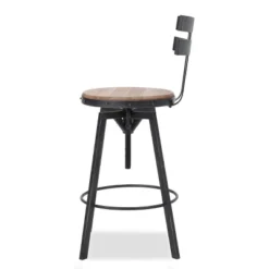 Set Of 2 Alanis Modern Industrial Firwood Adjustable Height Swivel Barstools Natural/Black Brushed Silver - Christopher Knight Home -Furniture Promotion Series GUEST 2d6803cc dfaf 4e91 bb62 602c1032a829