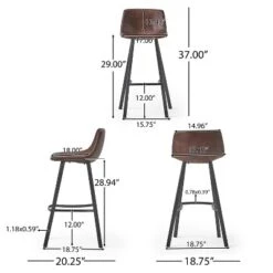 Set Of 2 30" Dax Faux Leather Barstool Brown - Christopher Knight Home -Furniture Promotion Series GUEST 2d958ce4 fa9b 431b a0ad 1a2d54d26433