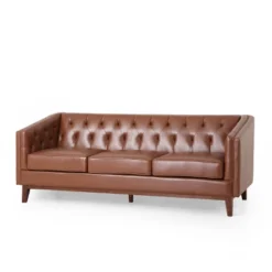 Ovando Contemporary Upholstered 3 Seater Sofa - Christopher Knight Home -Furniture Promotion Series GUEST 2db0012c 979c 4793 ac63 9f8a304a7fdb