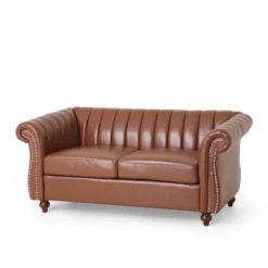 Glenmont Contemporary Channel Stitch Loveseat With Nailhead Trim - Christopher Knight Home -Furniture Promotion Series GUEST 2e075eaa dd43 4bf6 b47f 209d08d9900c