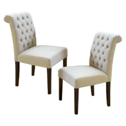 2ct Dinah Roll Top Fabric Dining Chair Set - Christopher Knight Home -Furniture Promotion Series GUEST 2efba363 3ada 406b 939a 0ca5abe92d69