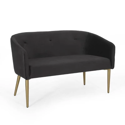Brayer Modern Glam Tufted Velvet Loveseat - Christopher Knight Home 8 Brayer Modern Glam Tufted Velvet Loveseat - Christopher Knight Home - Image 8