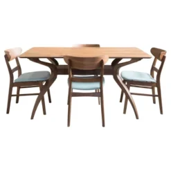 5pc 60" Idalia Mid-Century Modern Dining Set - Christopher Knight Home -Furniture Promotion Series GUEST 3182aa81 3197 4ac6 9816 ee86b6332cf0