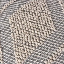 Brinket Large Contemporary Faux Yarn Pouf Ottoman Ivory/Gray - Christopher Knight Home -Furniture Promotion Series GUEST 3278d888 cb64 4ce3 af9b cb05520d895f