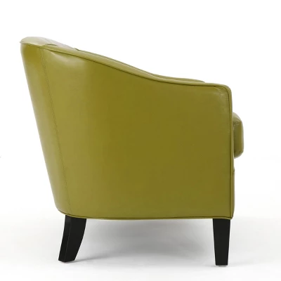 Justine Faux Leather Loveseat - Christopher Knight Home 4 Justine Faux Leather Loveseat - Christopher Knight Home - Image 4