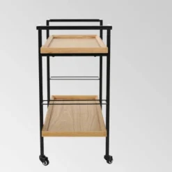 Gerard Industrial Wooden Bar Cart - Christopher Knight Home -Furniture Promotion Series GUEST 34de7e99 dc2a 4239 8c0b 402b06d78ab2