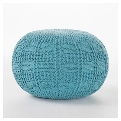 Yuny Handcrafted Modern Fabric Pouf - Christopher Knight Home 7 Yuny Handcrafted Modern Fabric Pouf - Christopher Knight Home - Image 7