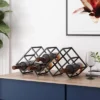 Mcclellan Modern Industrial 7 Bottle Tabletop Wine Rack Black - Christopher Knight Home